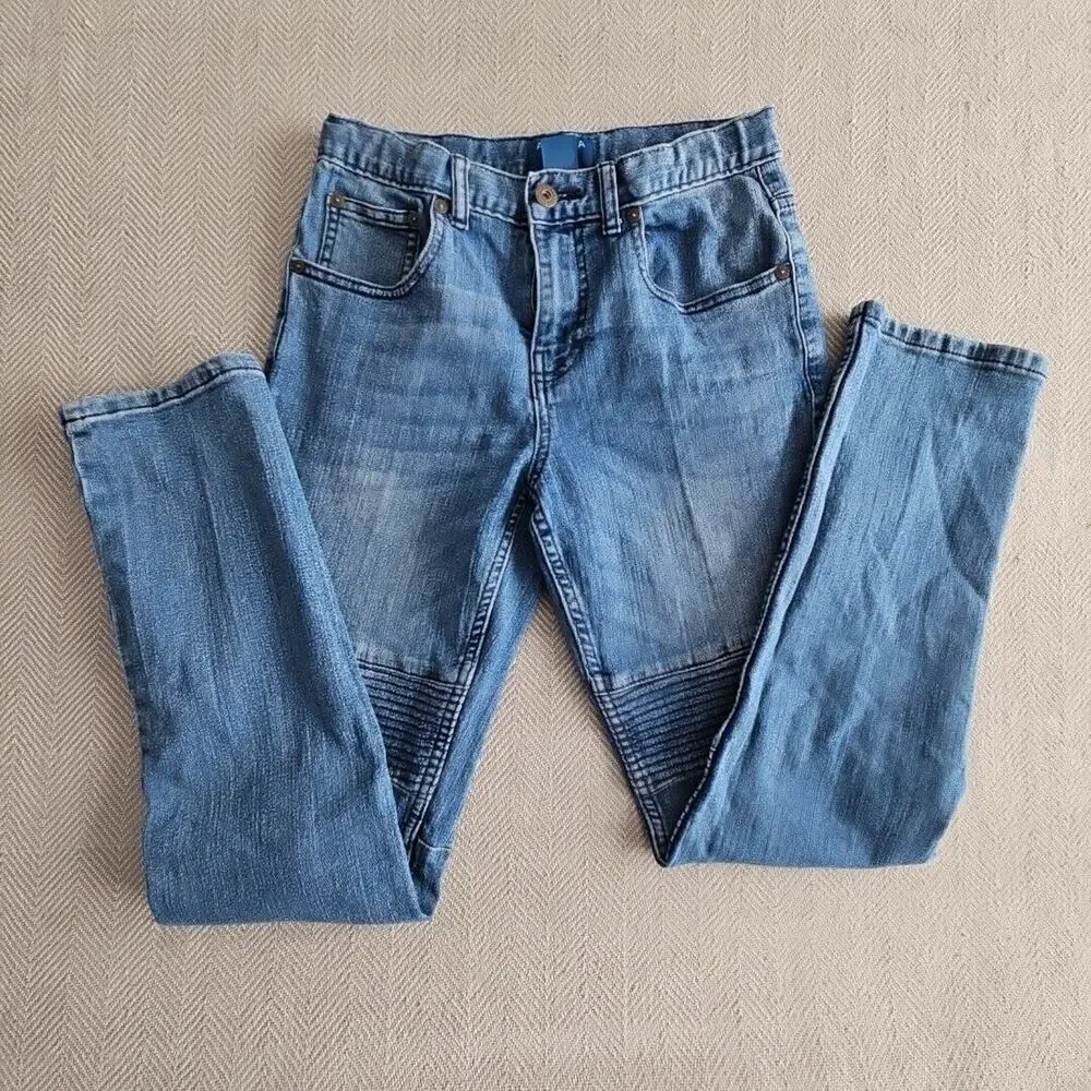Arizona Jeans Misses‎ Size 14R (W28 x L28) Blue Moto Slim Fit Tapered Leg